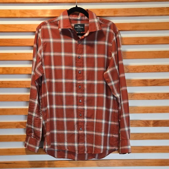 Rodd & Gunn Men’s Sport Fit Red Plaid Button Down Shirt Size M Woven Italy - Picture 2 of 4